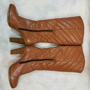 Ted Baker London Tan Below the Knee High Heel Boot
